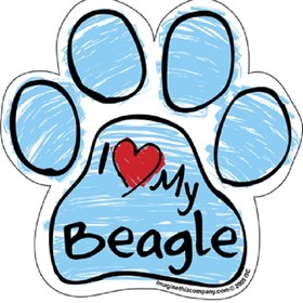 I love my Beagle (pawprint)
